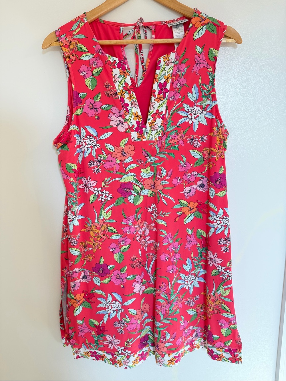Tommy Bahama Summer Floral Beach Romper Sz L UPF 50 Resort Beach Tropical Pink